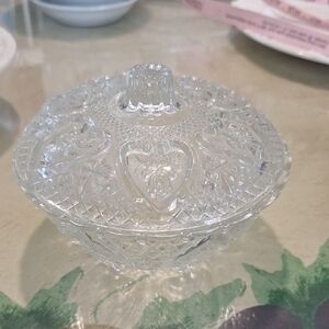 Elegant Clear Glass Trinket Box